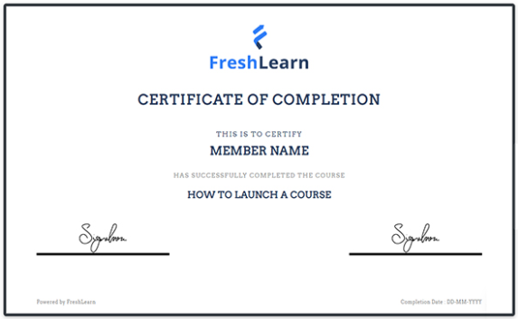 Online course certification