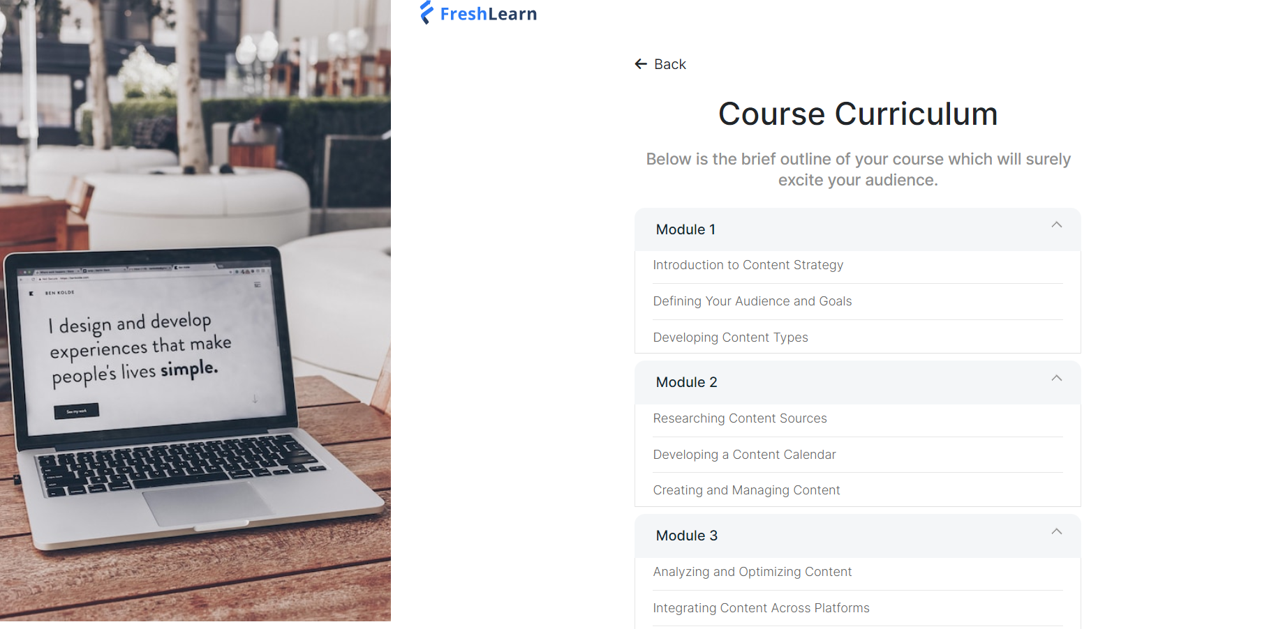 Course Curriculum