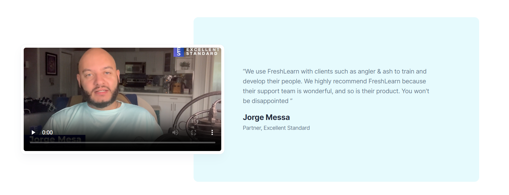 FreshLearn Testimonial