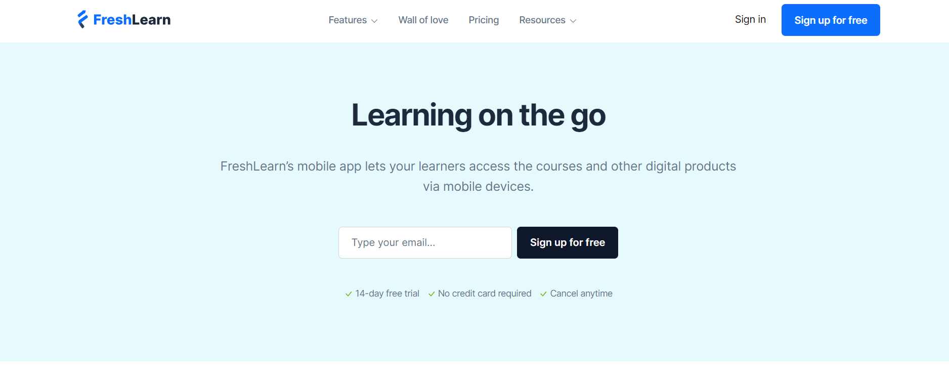 FreshLearn Mobile Apps