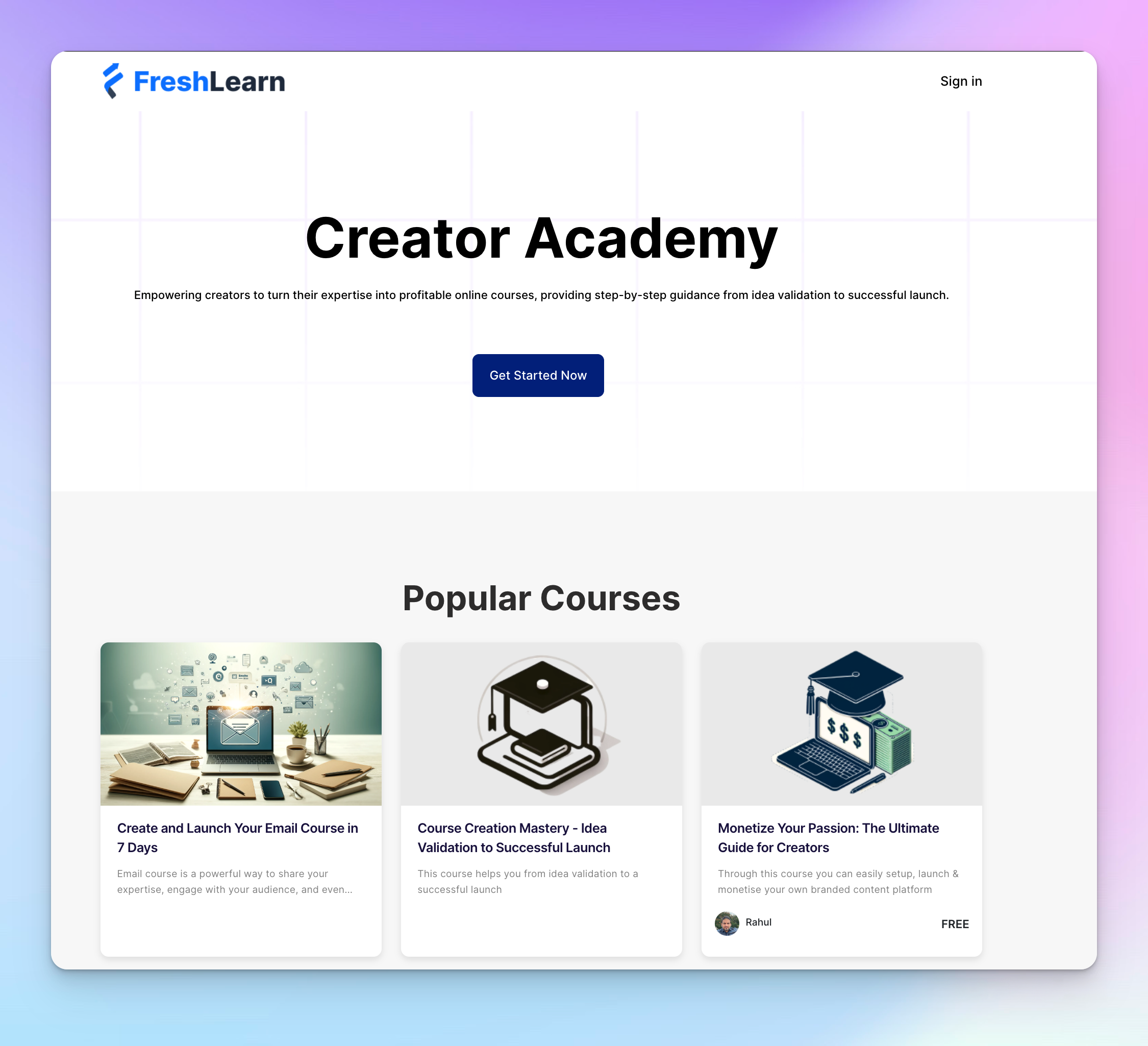 Creator Academy