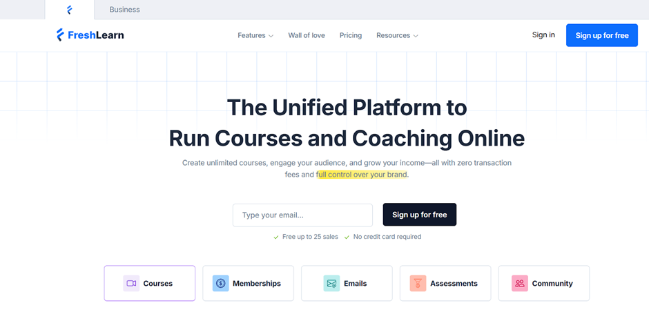 Online course creation Platform