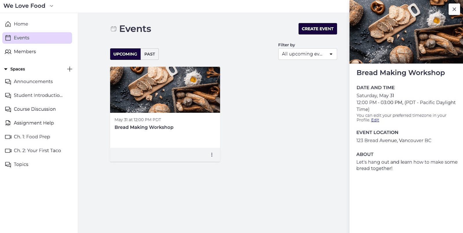 Create Events