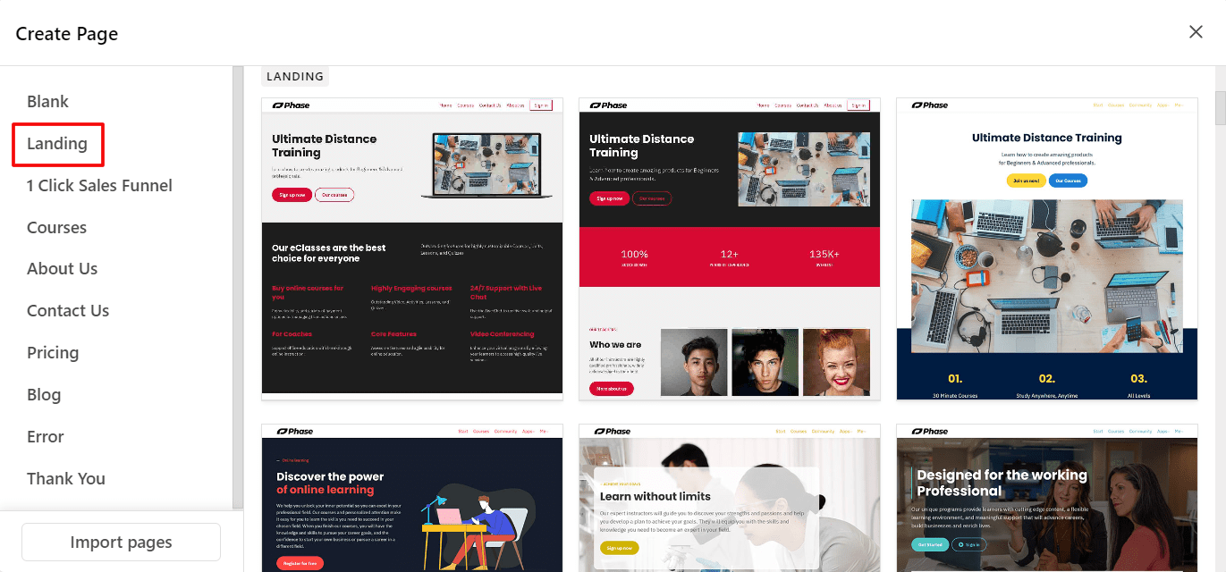 Page Templates