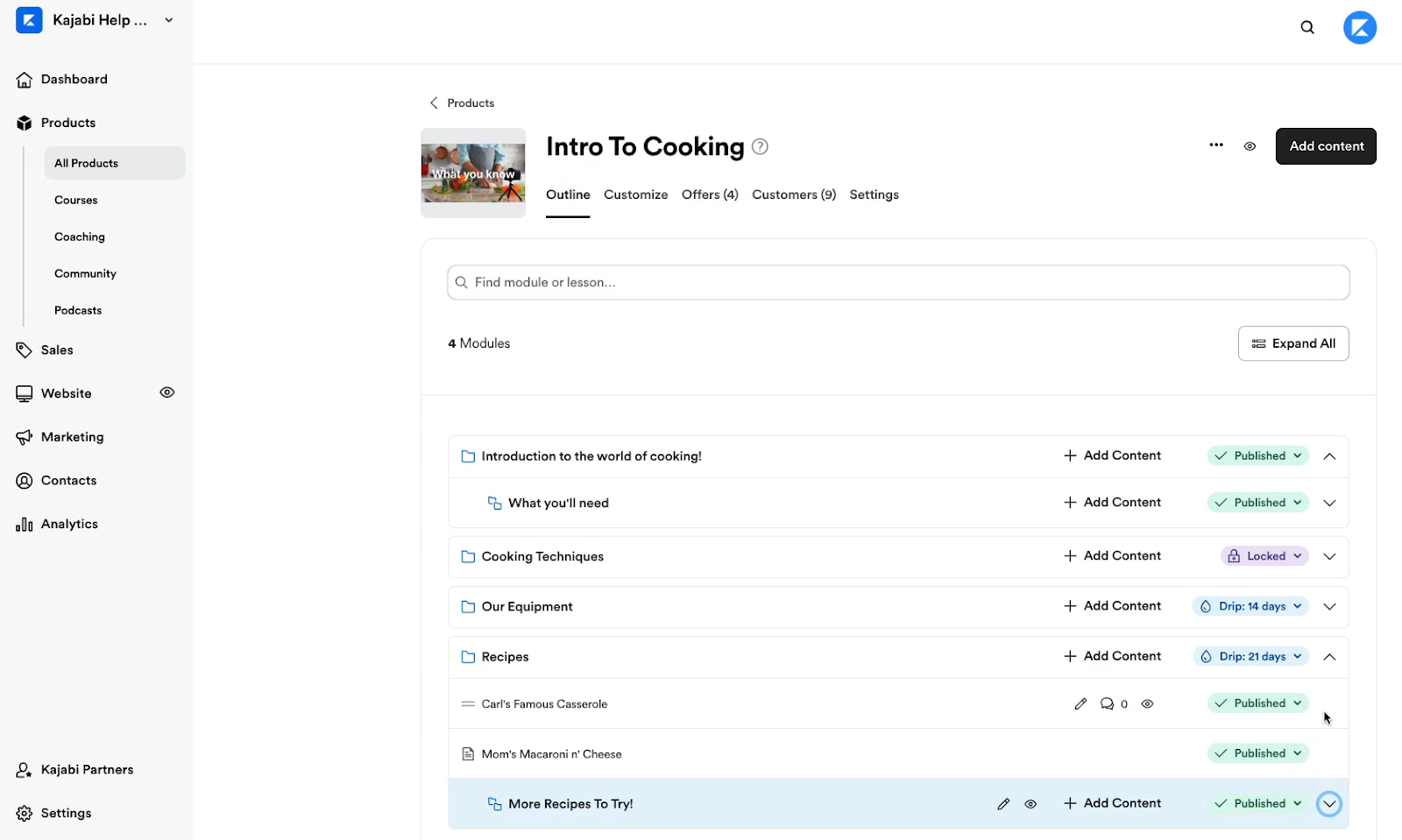 Kajabi Course Builder