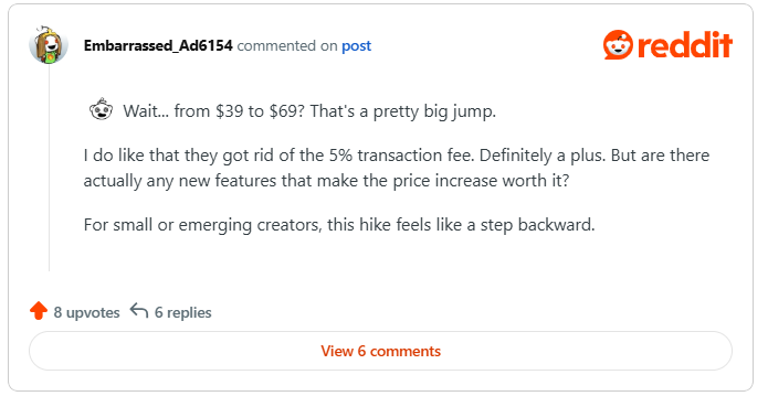 Teachable User Comment