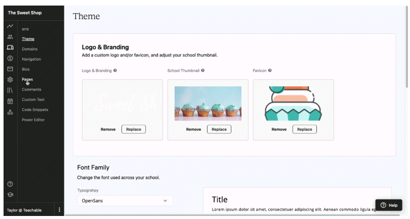 Teachable page Builder