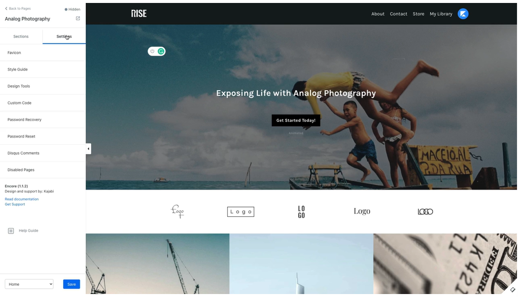 Kajabi Page builder