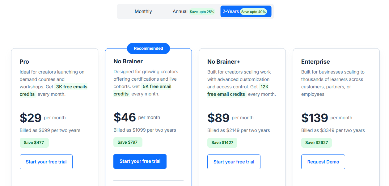 FreshLearn Pricing