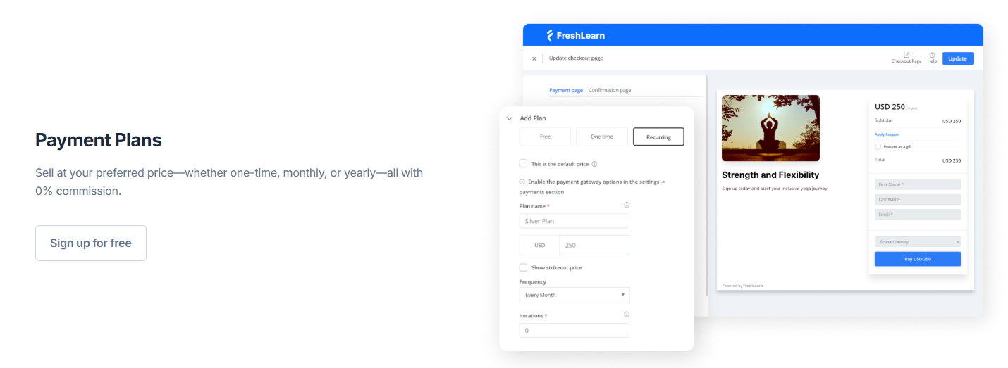 Create Checkout Pages