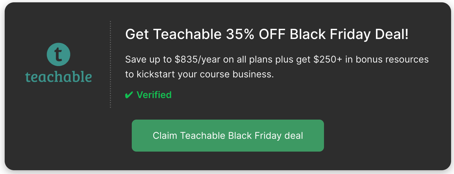Teachable Blackfriday