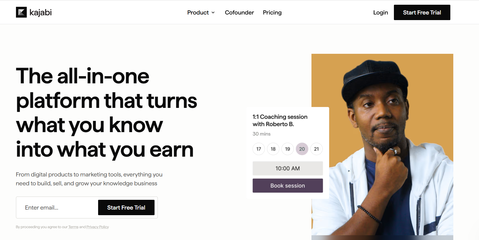 Kajabi website home page
