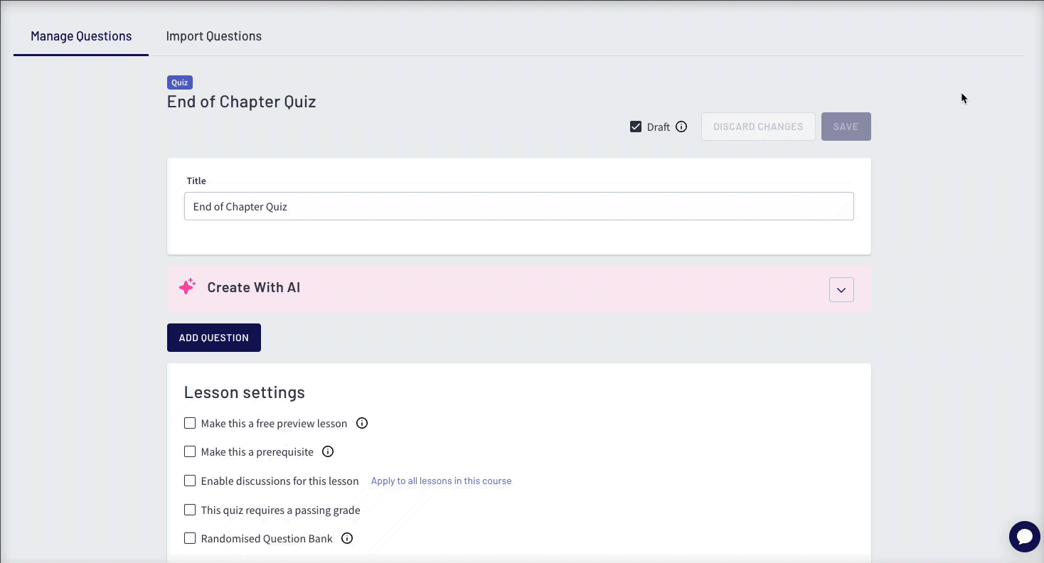 Quiz Creation